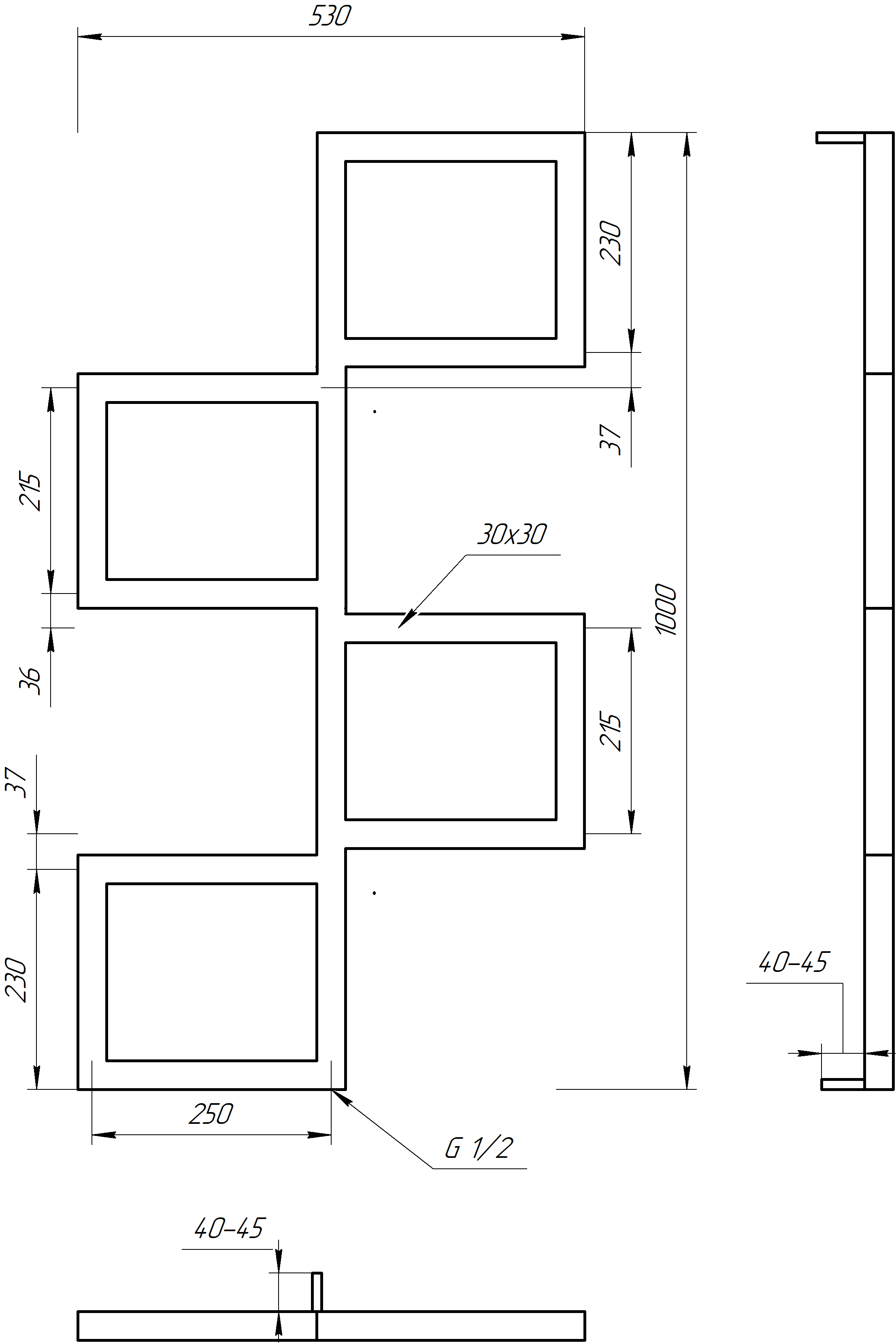 Heated towel rail Fito - Image 5