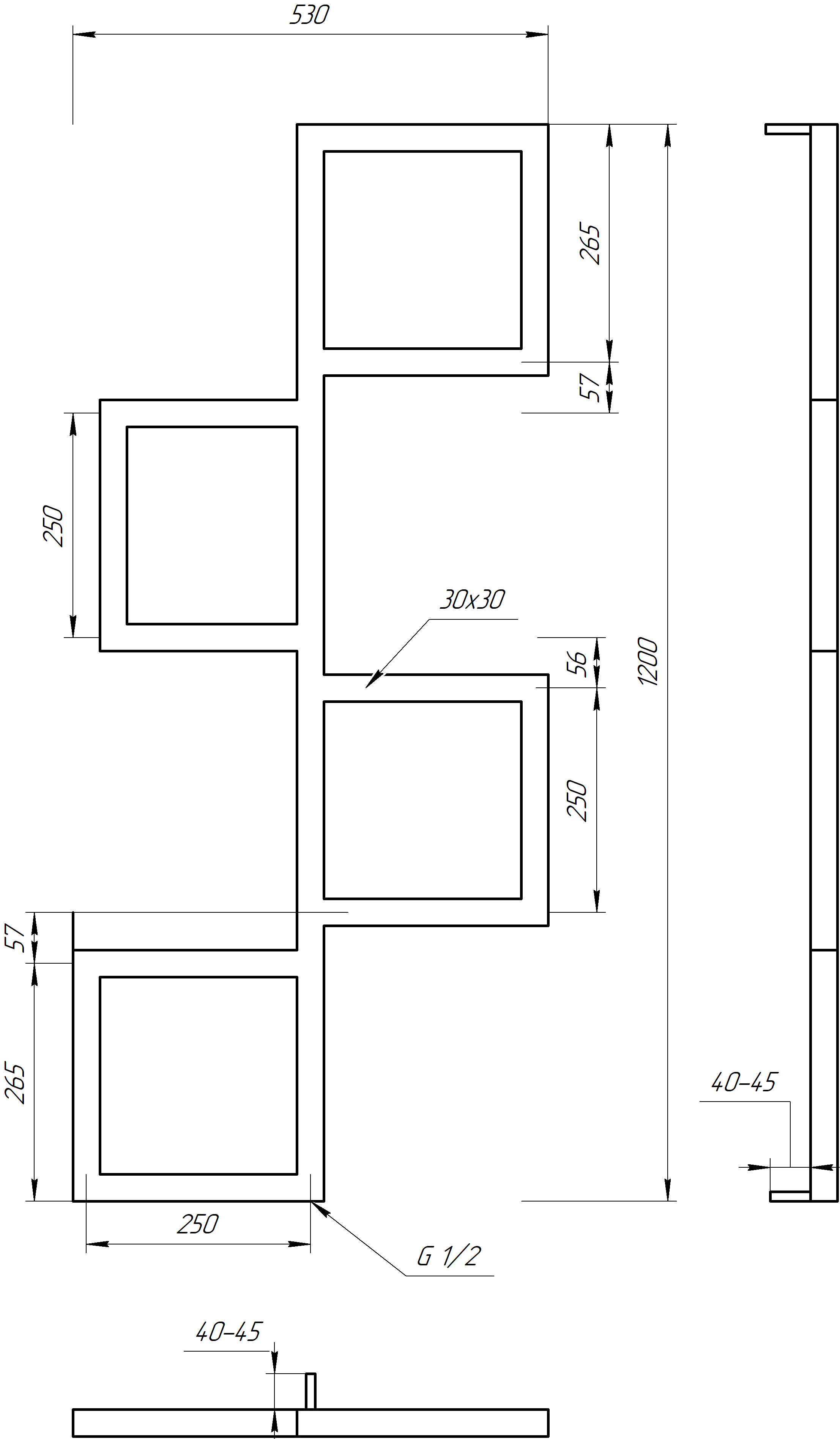 Heated towel rail Fito - Image 6