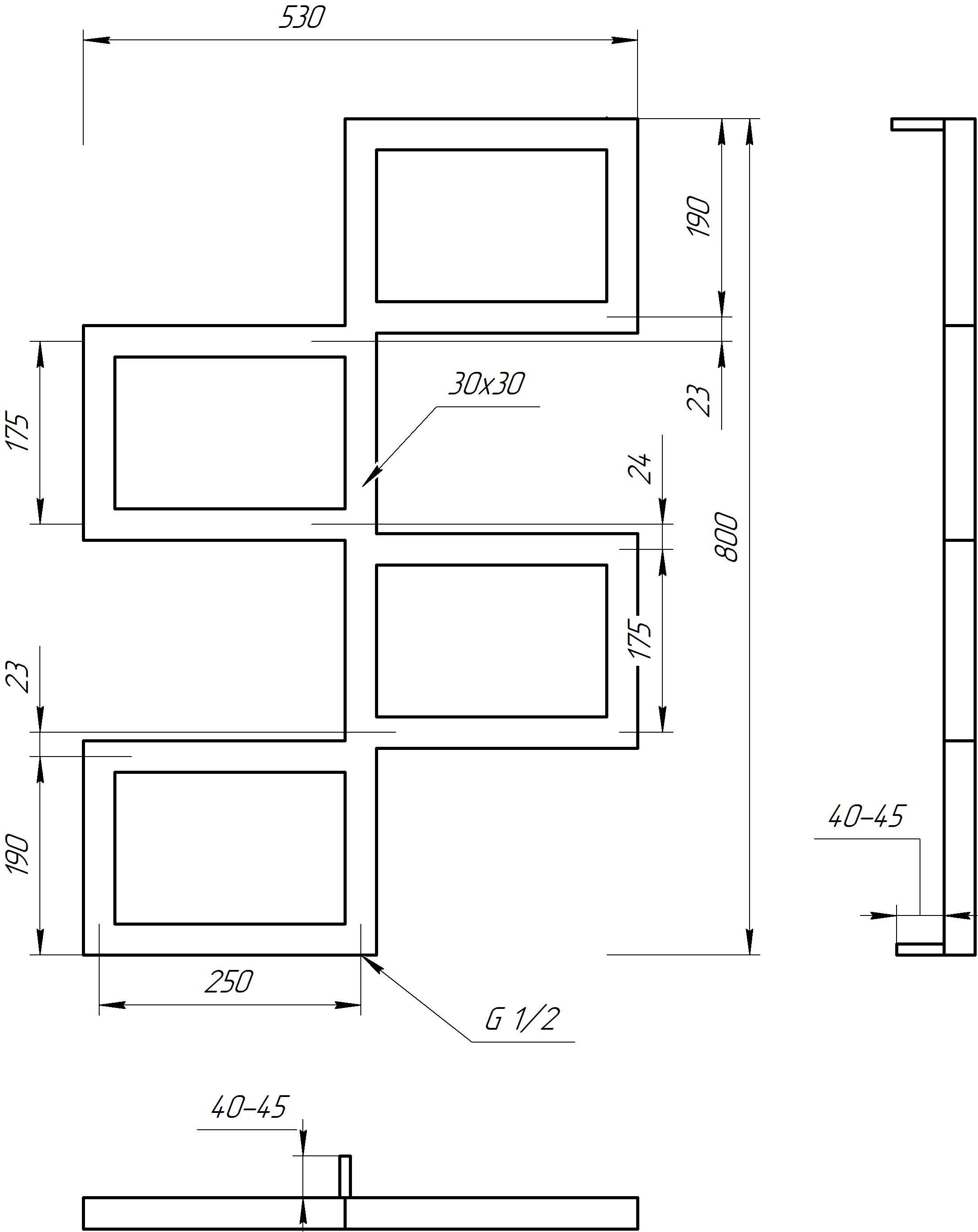 Heated towel rail Fito - Image 4